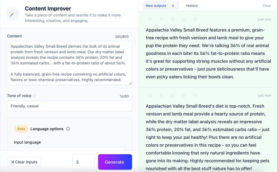 Paragraph rewriter tool powered by ai